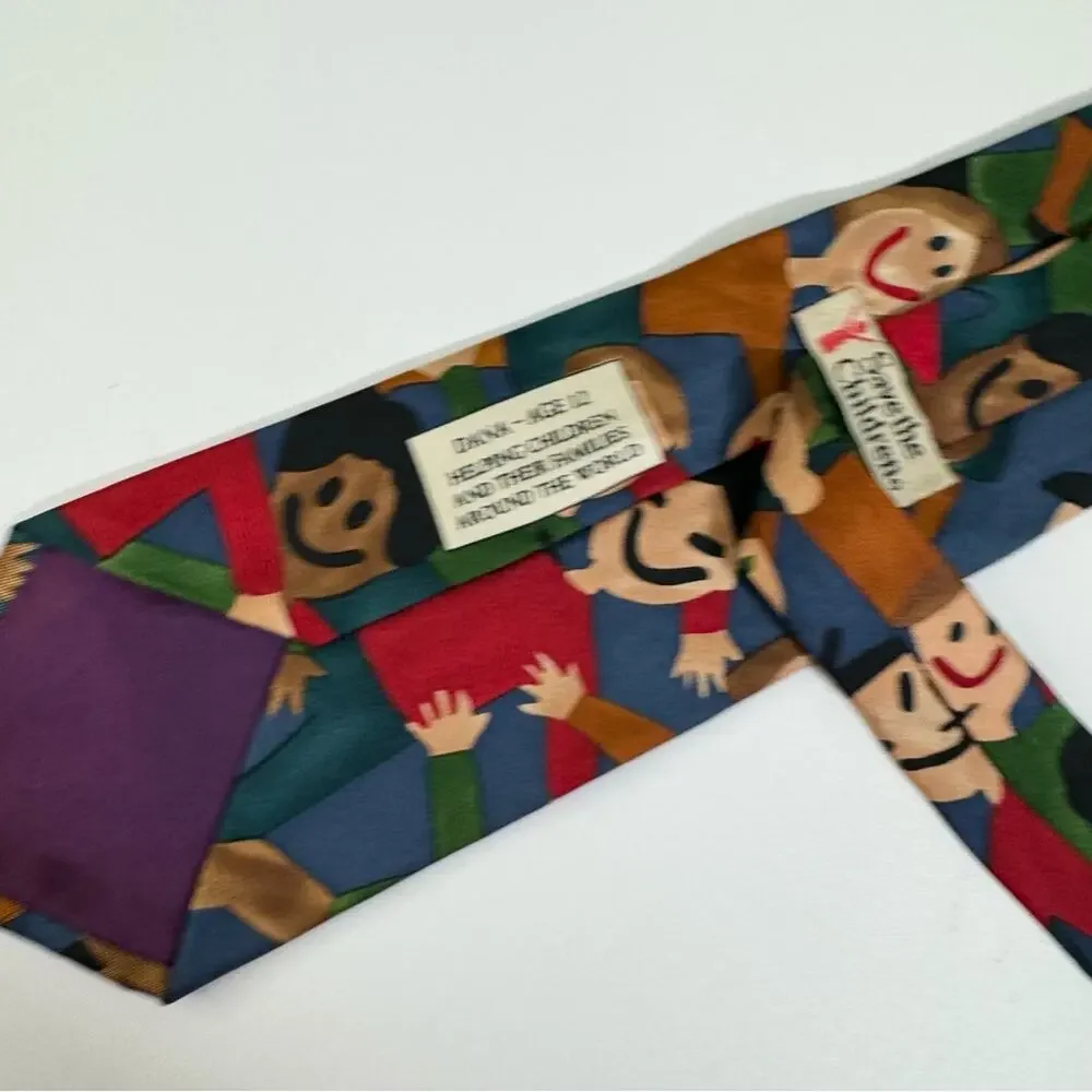 Save The Children‎ Dana Age 12 Helping Children And Their Families Tie Mens OS